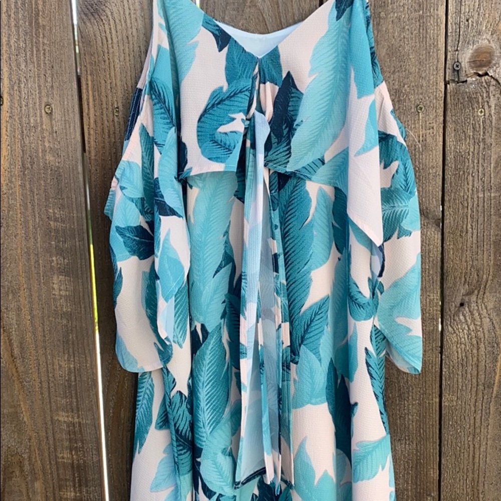 VICI tropical mini cold shoulder dress - Picture 5 of 7